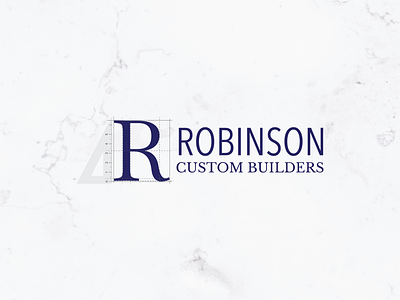 Robinson | Custom Builder Logo architect branding builders construction design logo logo design typography vector