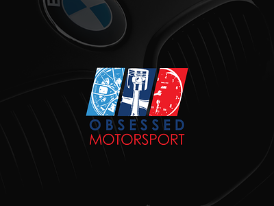 Obsessed Motorsport Logo bmw bmw logo branding car logo cars clean color design illustration logo logo design vector