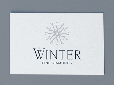 Winter | Fine Diamonds Logo branding clean design illustration letterform logo logo design typography typography art vector