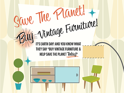 Buy Vintage on Earth Day 1940s earth day graphic design illustration mid century modern typesetting typography vector vintage