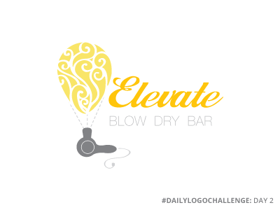 Elevate | Blow Dry Bar beauty beauty salon blow dry bar branding color dailylogochallenge design feminine design hair hair salon illustration logo logo design vector