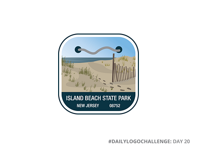 Island Beach State Park | National Park Logo beach beach badge dailylogochallenge design illustration logo logo design vector