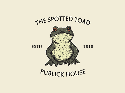 The Spotted Toad | Publick House bar branding color design fairytale green illustration logo logo design toad toadstool vector