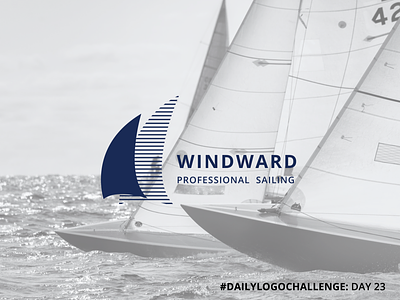 WINDWARD Professional Sailing | Boat Logo boat boat logo branding dailylogochallenge illustration logo design sailing sailing ship vector water