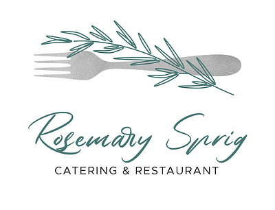 Rosemary Sprig | Catering Logo branding clean feminine design green illustration logo logo design restaurant typography vector