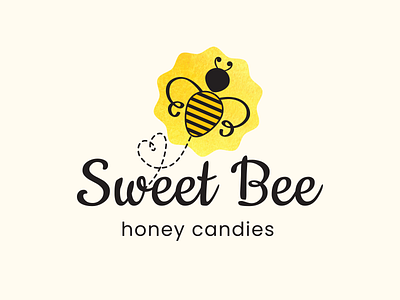 Sweet Bee | Honey Candies Logo bee logo branding cute feminine design illustration kids logo design logo designer logo mark sweet vector