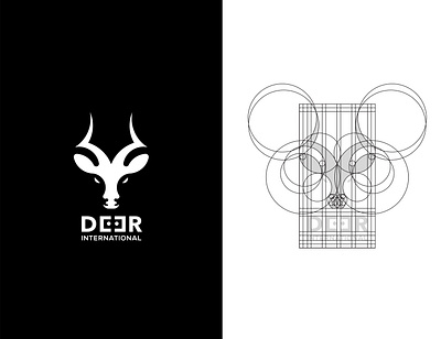 Deer logo branding brandmark business bussiness logo graphic design logo logo design logodesign logotype logotype black white creative minimal