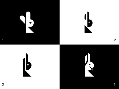 R+Rabbit branding branding design brandmark business illustration logo logo maker logotype logotype black white creative minimal rabbit logo