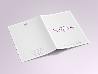 Highview Home Care Brochure branding brochure design print