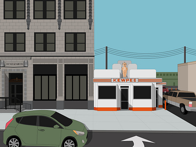 Elizabeth Street; Lima, Ohio adobe illustrator chris ware kewpee lima ohio vector