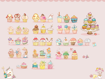 colorful cupcakes cupcake pink watercolor