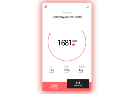 calorie counter app daily ui 002 design sketch ui