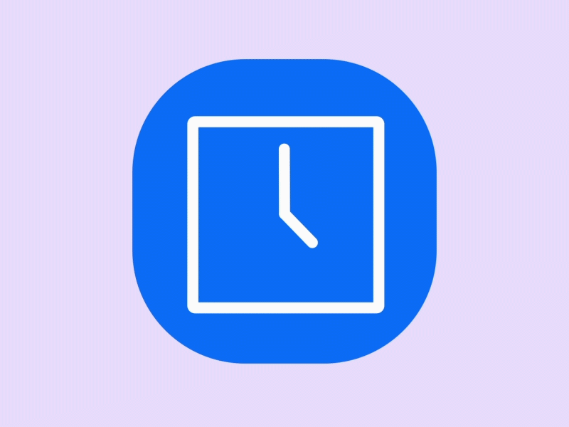 Clock Icon Animation after effect animation clock icon clock icon animation colck corporate brand identity design flat logo animation motion motion mela ui vector