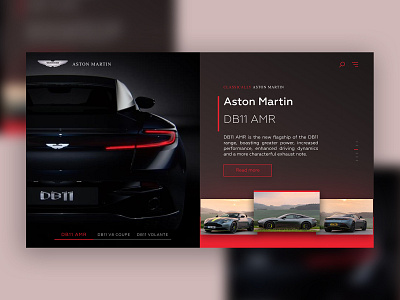 Auto Company | Web-design aston martin car minimalism ui ux ui web web webdesign website website concept