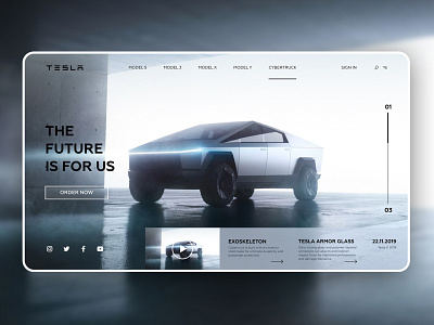 Cybertruck Tesla | Landing page 2019 car cyberpunk 2077 cybertruck tesla elon musk minimalism redesign tesla uiux webdesign website concept