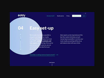 Eddy app — Website 002 accounting art direction blobs design music music app ui ui design vector web design