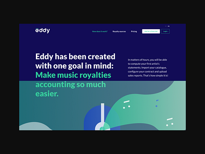 Eddy app — Website 004 animation art direction music music app music art vector vector art web design