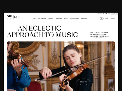 Outhere Music — Website 001 branding classical design graphic design logo music typography ui webdesign website
