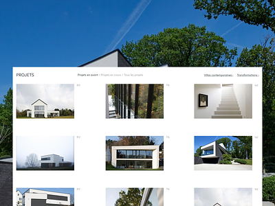 HVH Architect — Website 001 architect architecture design garden house lines minimal modern ui villa webdesign website white