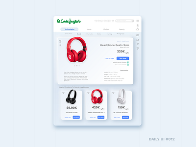 El Corte Ingles Product Page - Daily UI #012