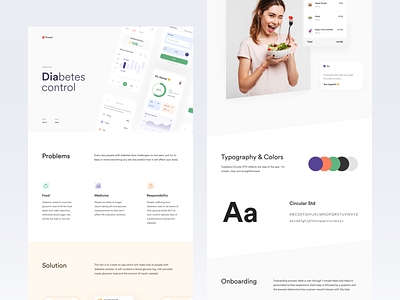 Diabetes Control - Behance Case Study app app design application behance case fireart fireartstudio healthcare medical mobile productdesign ui uiux