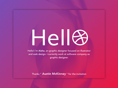 Hello Dribbble!