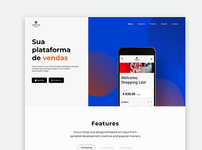 UI Design - Virtuo shop branding design design app design de marca graphic design identity design ui web design