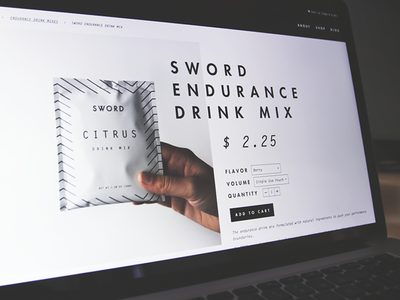 Sword Website bell gothic drink mix ecommerce endurance futura hydration line linear packaging product sword website