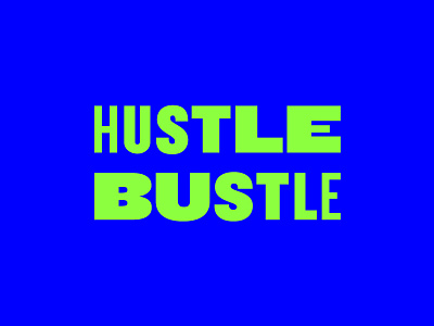 Hustle Bustle experiment knockout movement sumo typography