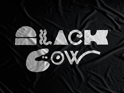 Black Cow Burger logo branding burger logo