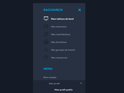 Swipe Menu aerospace menu mobile swipe