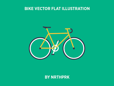 Bike Illustration Freebie bicycle bike flat freebie illustration vélo