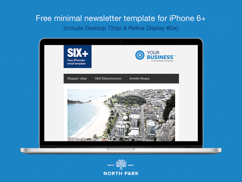 Six+ Minimal Newsletter Template Iphone6+ animation iphone6plus macbookpro minimal newsletter template