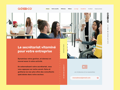 AdandCo website HP ui webdesign