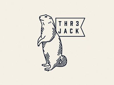 Three Jack branding design illustration typography