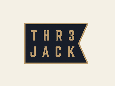 Three Jack branding illustration logo typography