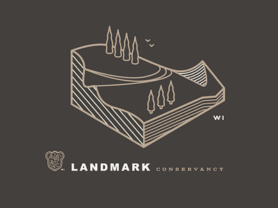 Landmark Conservancy branding design illustration logo typography