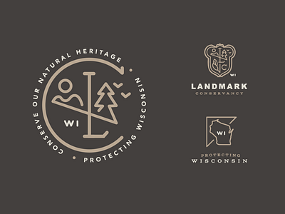 Landmark Conservancy branding design icon illustration logo typography