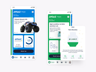Aygaz Mobile App Concept app app design autogas aygaz gas lpg minimal mobile