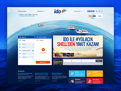 ido - Istanbul sea bus / Web Pages bus istanbul sea sea bus search sketch ui ux web site