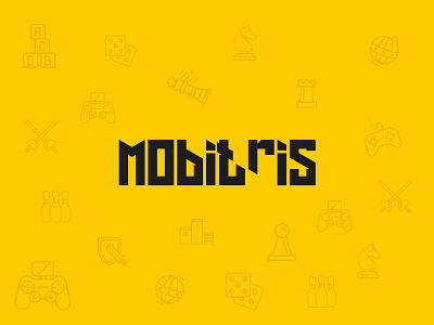 Mobitris Game Company Logo amblem font game logo logotype mobile game