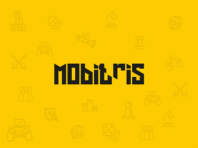 Mobitris Game Company Logo amblem font game logo logotype mobile game