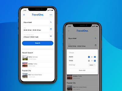 TravelOne Mobile App app design flight hotel hotel app logo mobile sketch travel ui