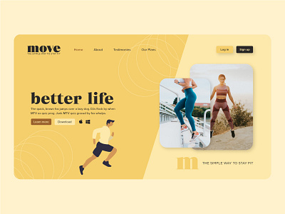Fitness App UI Design fitness app homepage ui uidesign uiux webdesign