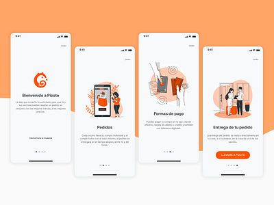 Pizote Delivery App branding delivery design ios nativeapp ui uxiui