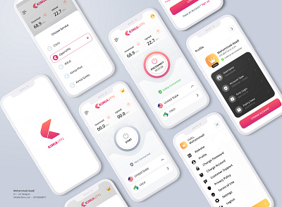 Kimia VPN app dashboard interface ios app kimia vpn mobile app mobile design payment proxy security server statistics traffic ui design upload ux design vpn vpn app vpn mobile vpn proxy widgets