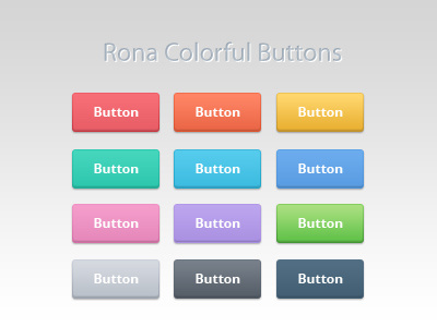 Rona Colorful Buttons buttons colorful colors design elements kit photoshop rona ui ux