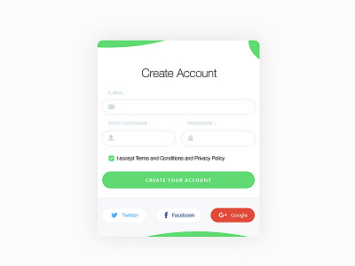 DailyUI#001 Create Account create account ui ux