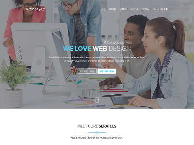 Webstyle Onepage clean creative onepage theme themeforest ui ux webstyle wordpress