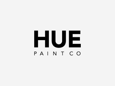 HUE Paint Co branding logo typography web